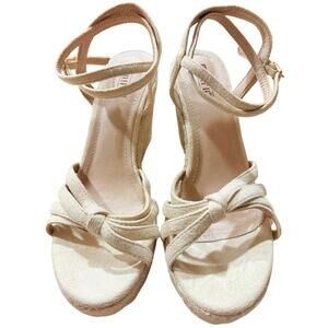 New IDIFU Women's Platform Wedge Espadrille Sandals Color: Tan Size 8.5
